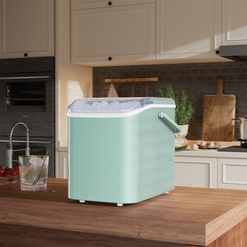 Smugdesk.com 26.5 Lb. Daily Production Bullet Clear Ice Portable Ice Maker, Green