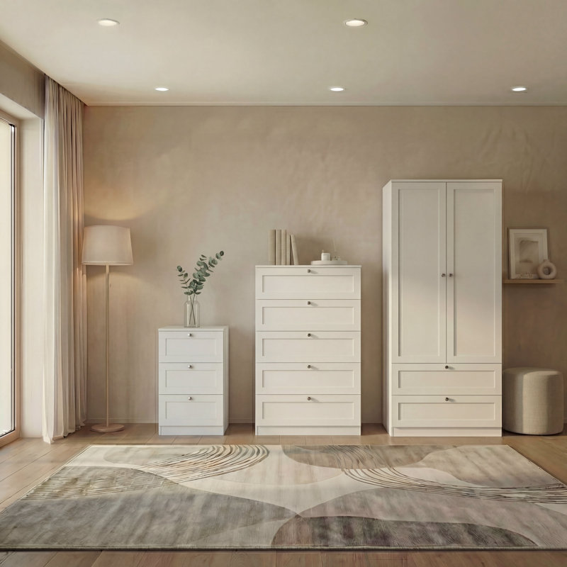 3 Piece Bedroom Set, White