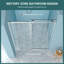 Enceinte de douche coulissante simple 48 po x 76 po avec verre chromé de 8 mm | Idée de cadeau-124319256