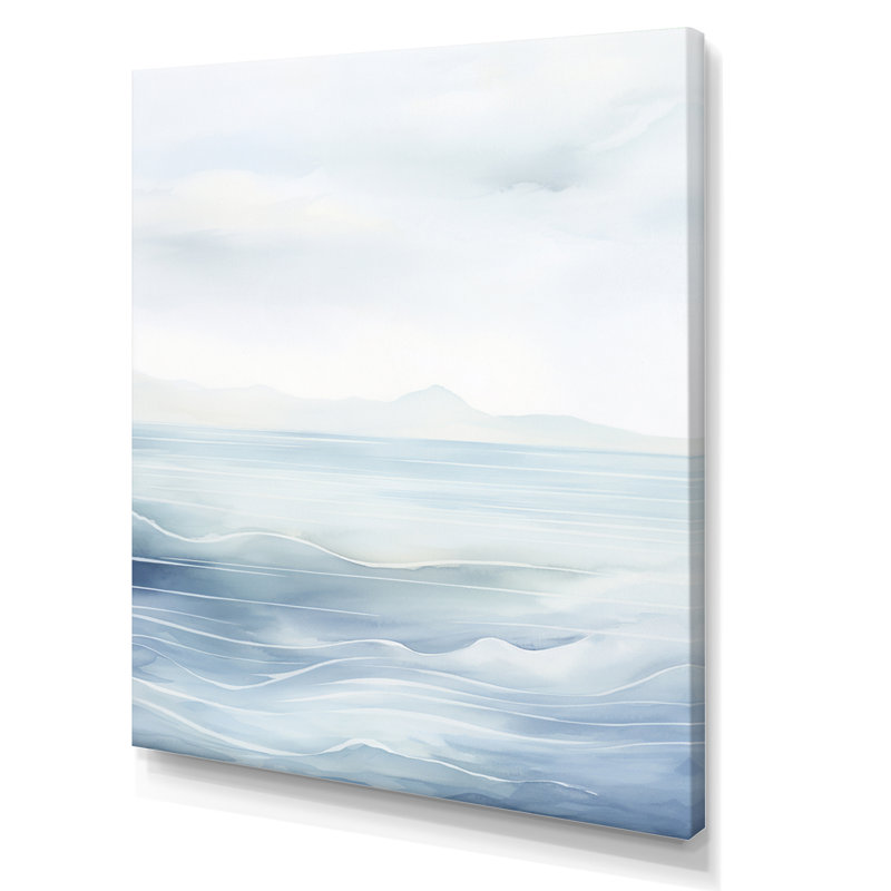 White Grey Line Art Serene Seascapes I " White Grey Line Art Serene Seascapes I ", H 20 po x l 12 po x P 1 po, Toile tendue