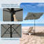 Novea 200cm X 120cm Rectangular Beach Parasol-880631487