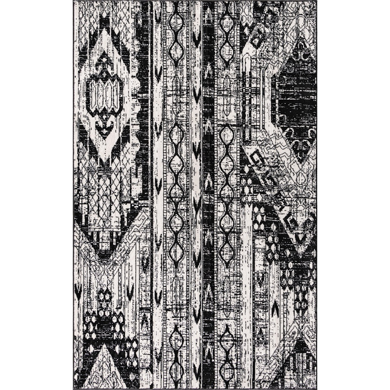 Wenden Ikat Indoor Rug, Rectangle 6' x 9'