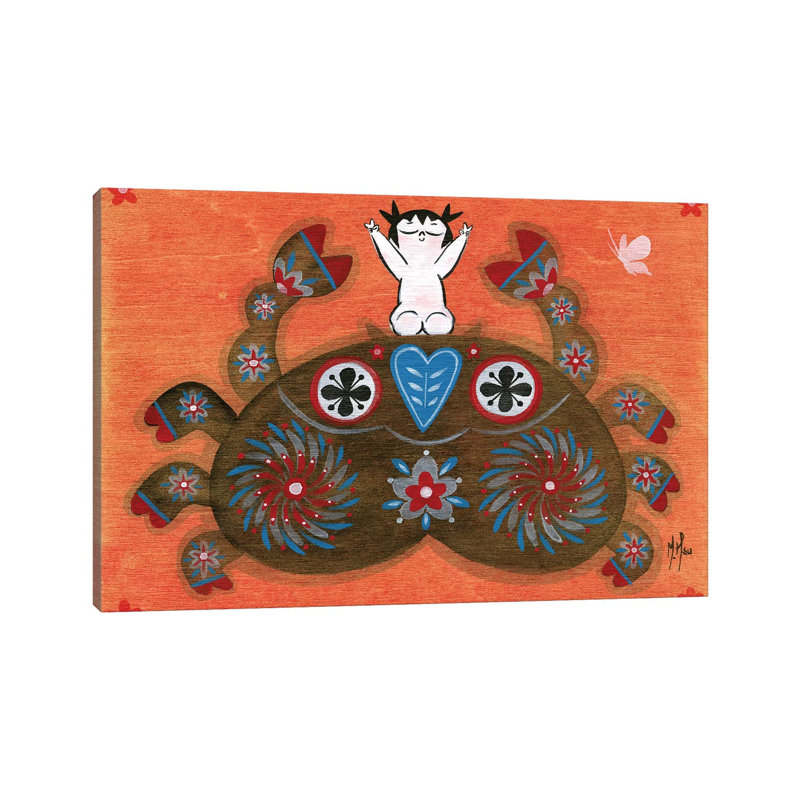 Folk Blessings - Crab by Martin Hsu - Wrapped Canvas Gallery-Wrapped Canvas Giclée, 101.6 cm H x 66.04 cm W x 1.91 cm D