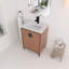 Meuble-lavabo autoportant 24 po avec comptoir blanc et 2 portes d'armoire à fermeture en douceur-1829173789