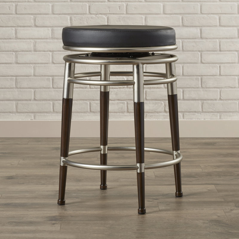 Gusba Swivel Upholstered Counter Stool, Counter Stool (26" Seat Height)