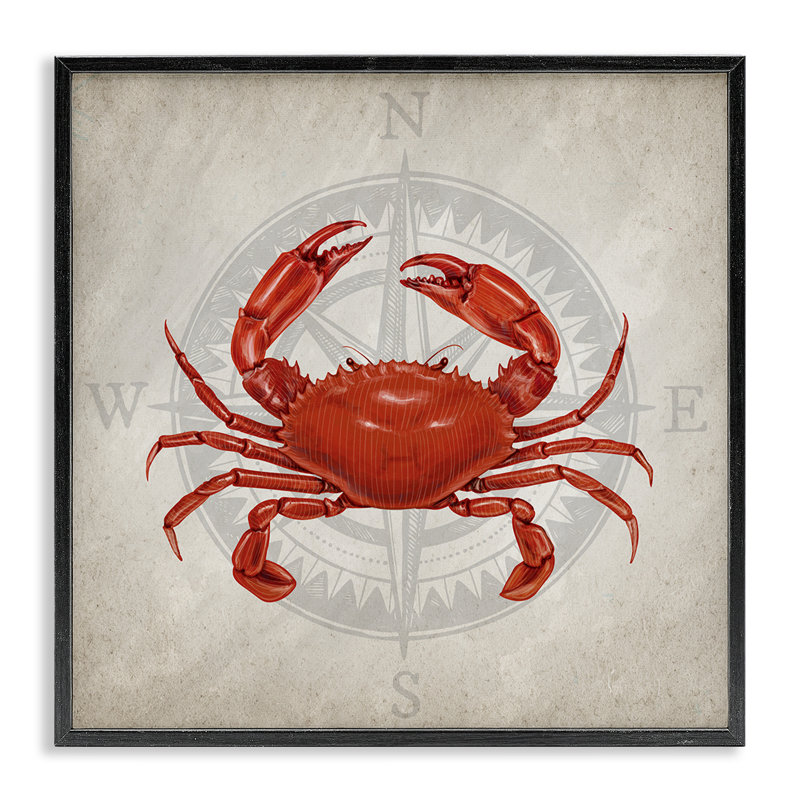 «Crab over Compass», estampe numérique, conception de Kim Allen, Noir, H 12 po x l 12 po