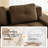 Boneless 115.3” Cloud Sectional Couch, Modular Sectional Sofa with Deep Seat, Corduroy Boneless Couches for Living Room,No Assembly Required (Brown)-1491907516