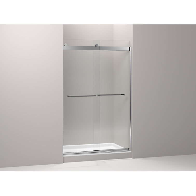 Levity 47.63'' x 74'' Double Sliding Shower Door with CleanCoat® Technology