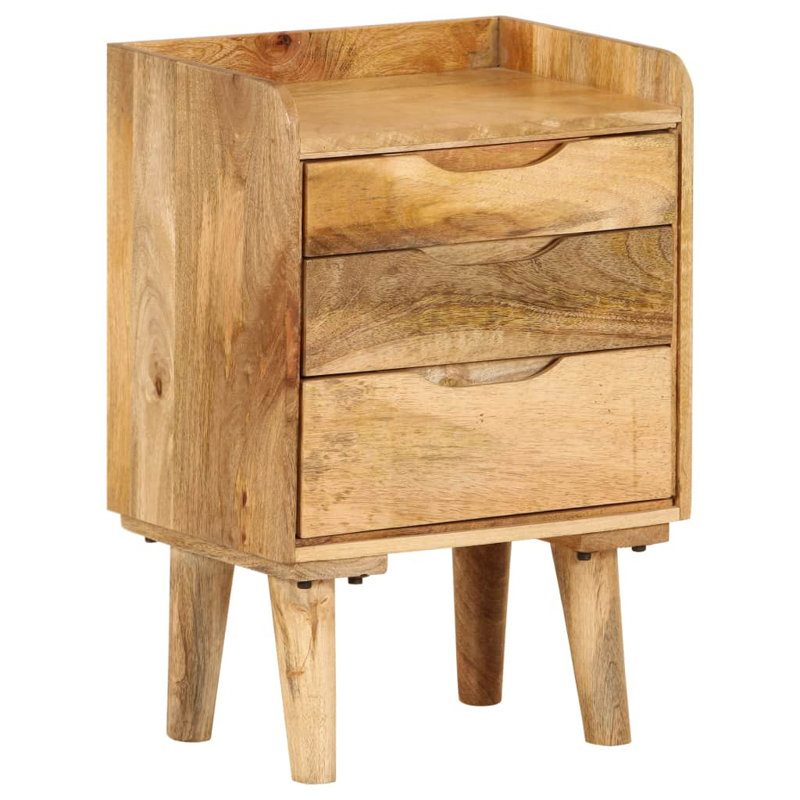 Vandewa 40cm W Solid Wood Bedside Table