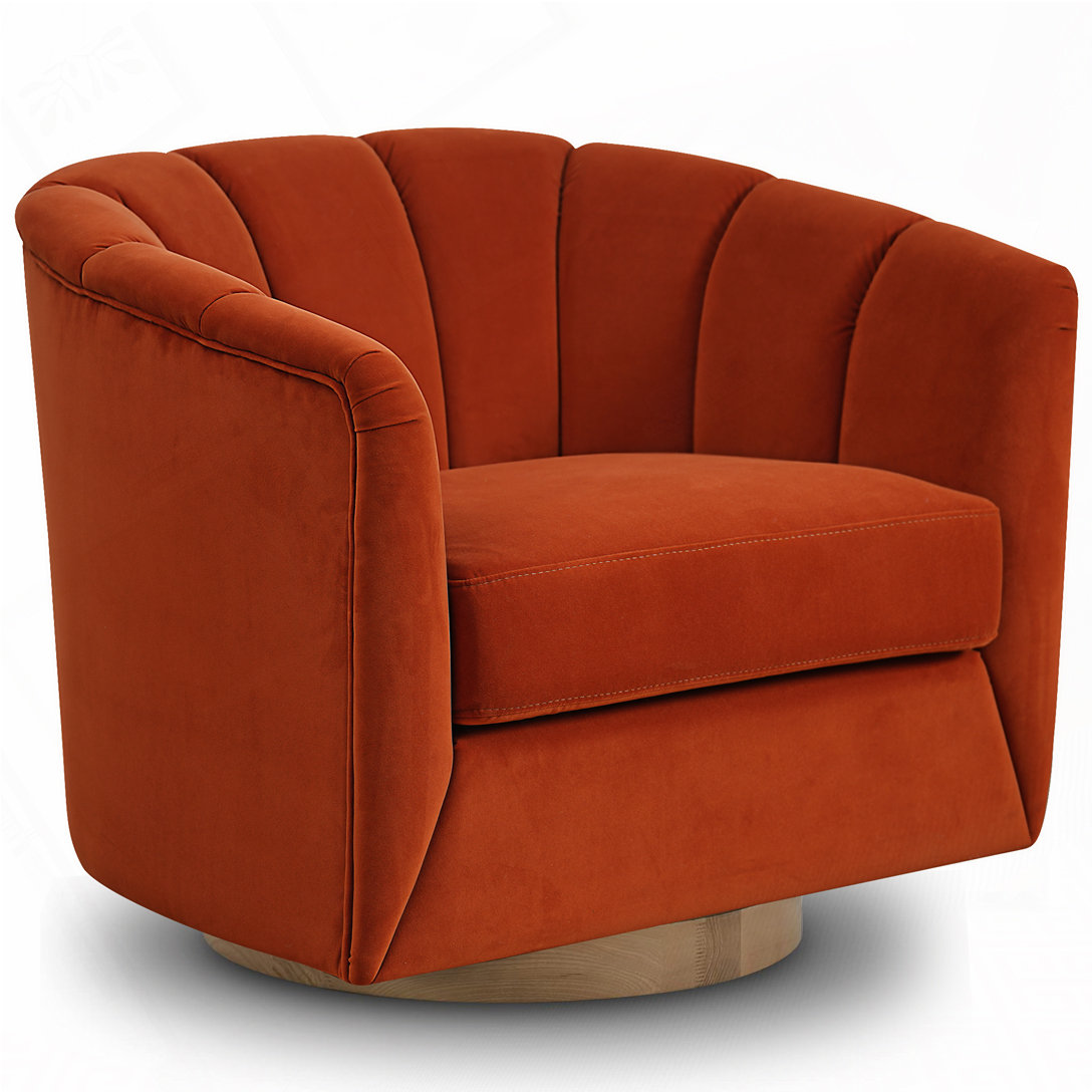 Hokku Designs Fauteuil demi-tonneau pivotant à 360 degrés - Wayfair Canada
