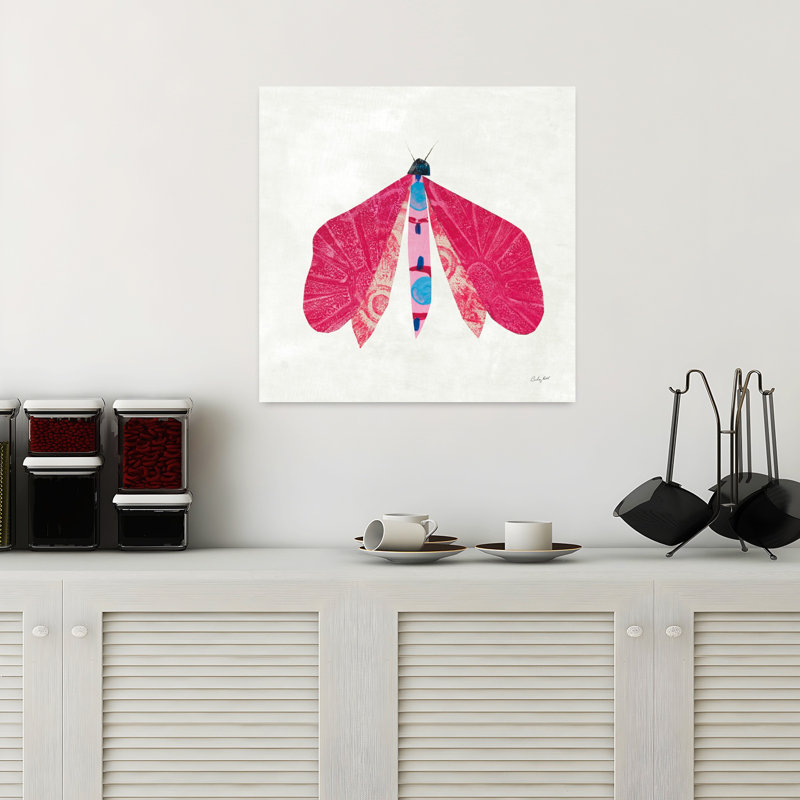 Collage insectes VI, papillon contemporain, H 18 po x l 18 po