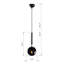 Luminaire suspendu simple en métal à hauteur réglable avec capuchon en verre-1593474577