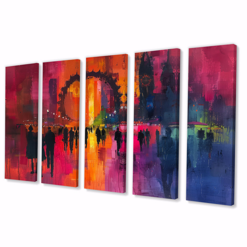 Amusement Parks Amusement Parks Carnival Chaos - Amusement Parks, ensemble d'art sur toile, H 28 po x l 60 po