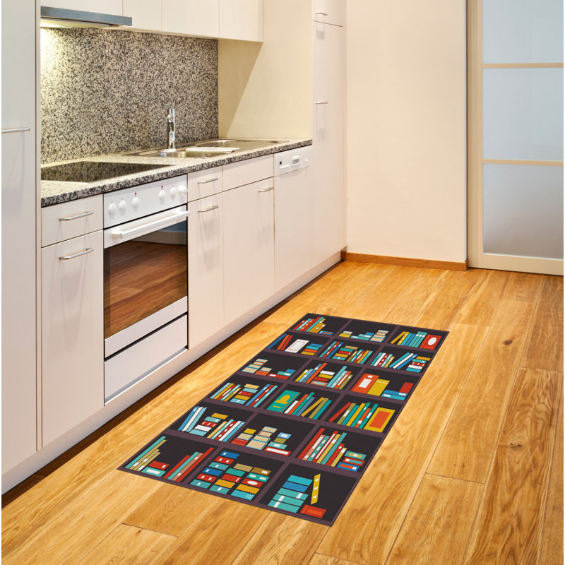 Bookshelf High Density Long Fiber Poly Threads Decorative Area Rug Carpet, Rectangle 2'7" x 5'