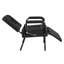 Fauteuil de shampooing inclinable avec repose-pieds - Fauteuil de coiffeur pour salon de coiffure en cuir polyuréthane noir
