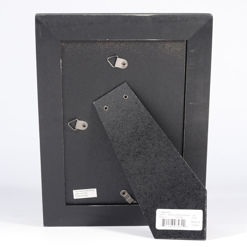 Montesano Wood Beveled Picture Frame, Weathered Black, 5" x 7"