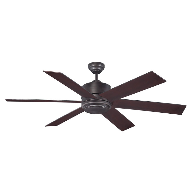 Ventilateur de plafond standard à 6 pales de 60 po avec ensemble d'éclairage inclus, Bronze