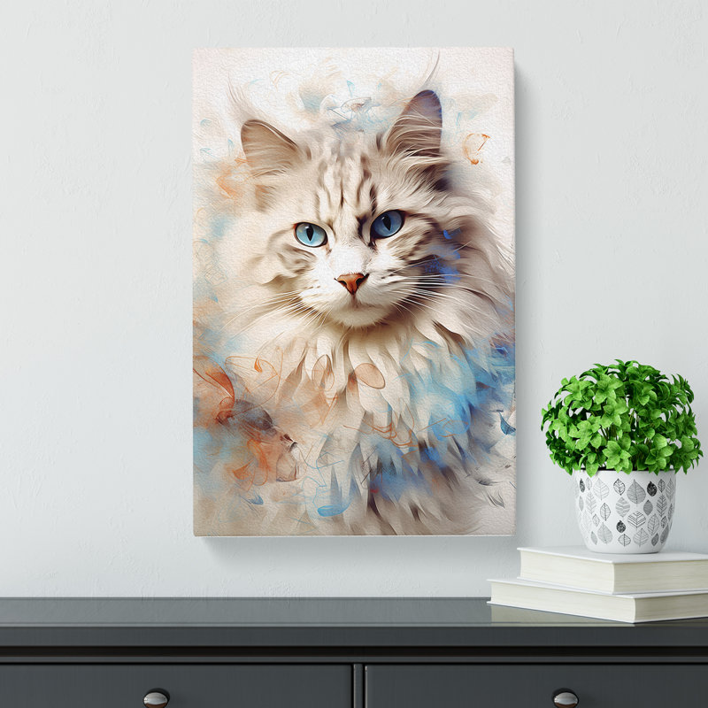 Ragdoll Cat Abstract No.2 - Wrapped Canvas, 60cm H x 40cm W x 3cm D