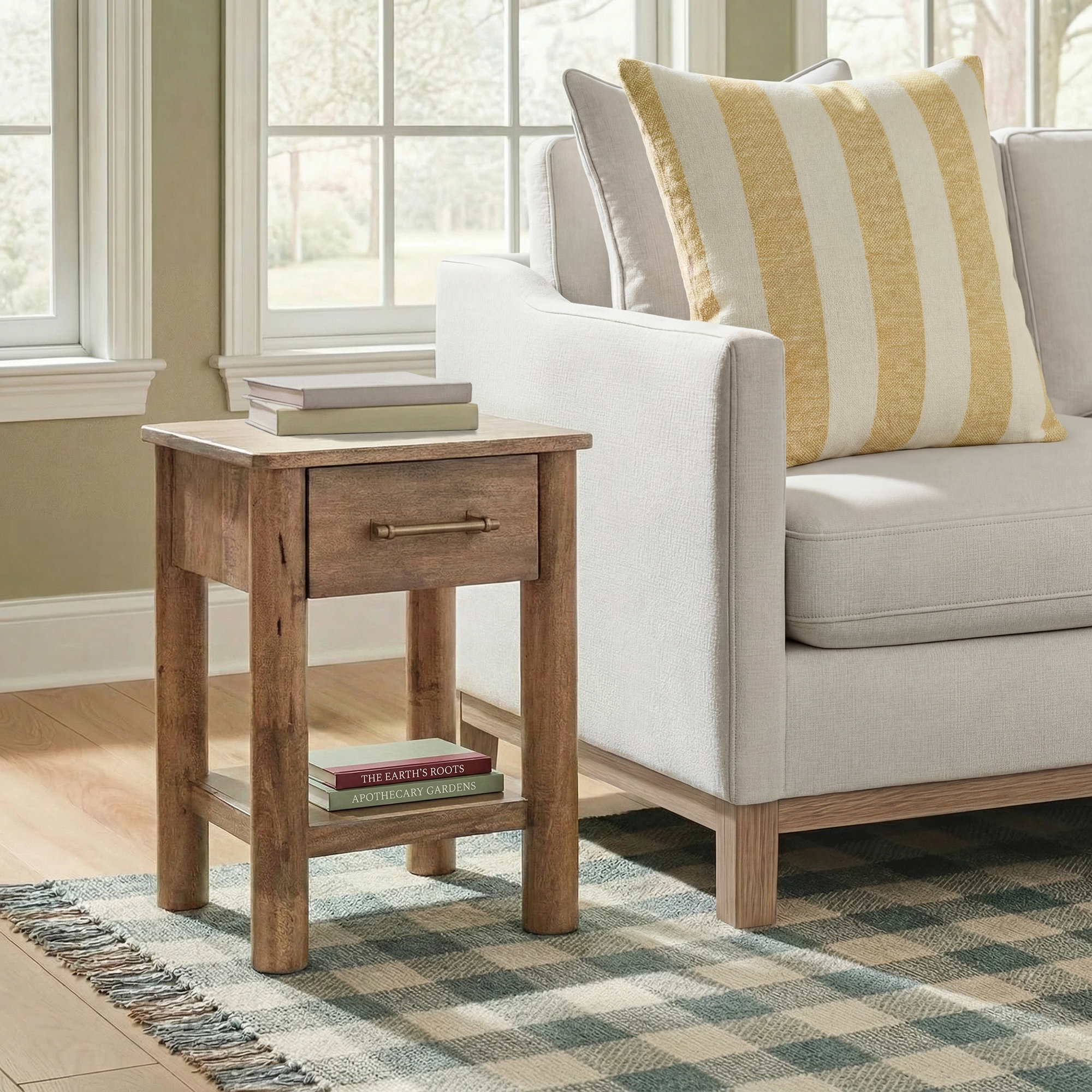 Quinn End Table With Storage, 25.5" H x 17.75" W x 17.75" D