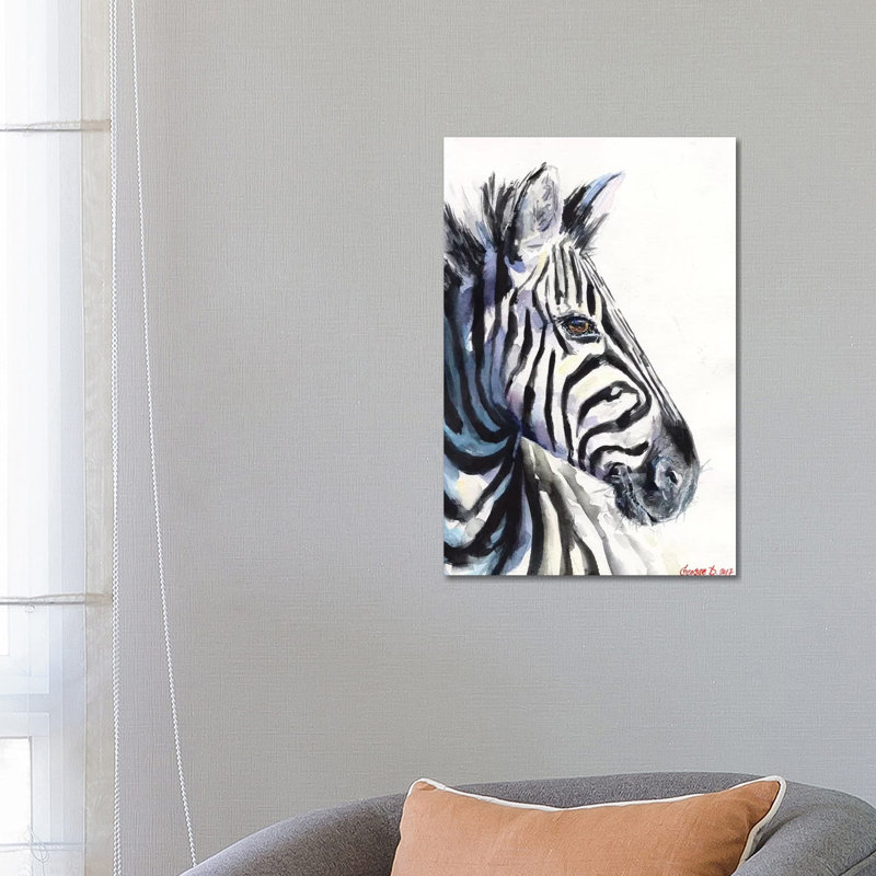 Zebra by George Dyachenko - Wrapped Canvas Print, 66.04 cm H x 45.72 cm W x 3.175 cm D