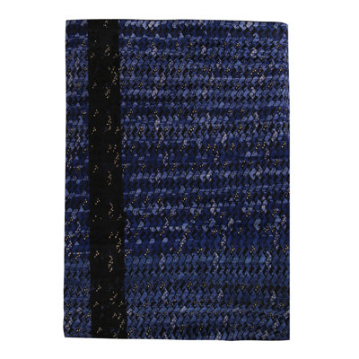Scandinavian Hand Knotted Wool Geometric Area Rug