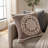 20" Brown And White Floral Medallion Cotton Throw Pillow