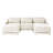 3-seater Chenille Fabric Sofa Equipped With 3 Lumbar Support Pillows And Two Footrest-912533016