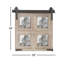 Wooden 4 Slot Brown Wall Photo Frame with Metal Accent