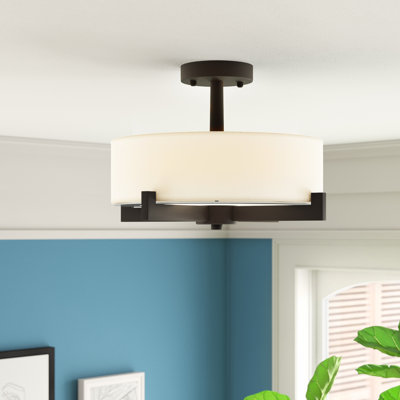 Fabric Semi Flush Mount