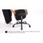Fauteuil de bureau pivotant sans accoudoirs Aguilera, en similicuir avec dossier-341467007