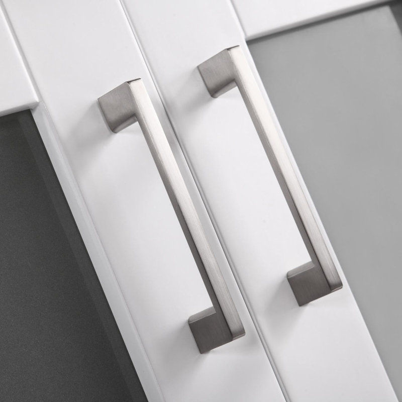 Ensemble de meuble-lavabo de salle de bain simple 42 po avec miroir modern, Blanc