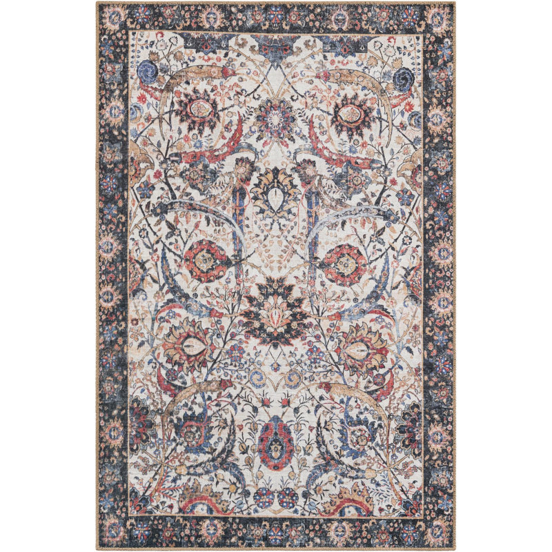 Mailen Performance Chenille Floral Indoor Rug, Rectangle 4'1" x 6'1"
