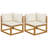 Latitude Run® Sectional Corner Sofas 2 Pcs With Cushions Cream White-2009287043