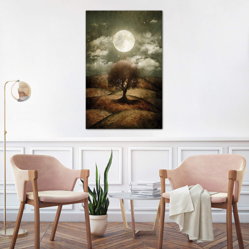 Once Upon A Time... The Lone Tree by Viviana Gonzalez - Wrapped Canvas Painting, 101.6 cm H x 66.04 cm W x 1.91 cm D