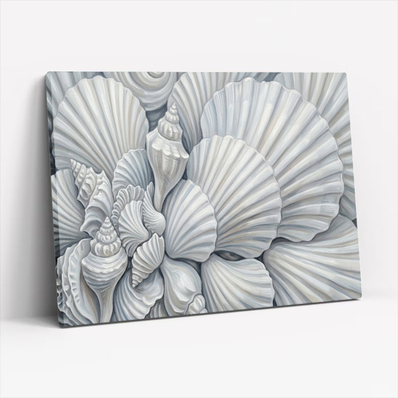 «Gallery Wrap», art mural sur toile pour le salon, la chambre à coucher, le bureau ou le vestibule - décoration murale décorative avec motif de coquillage