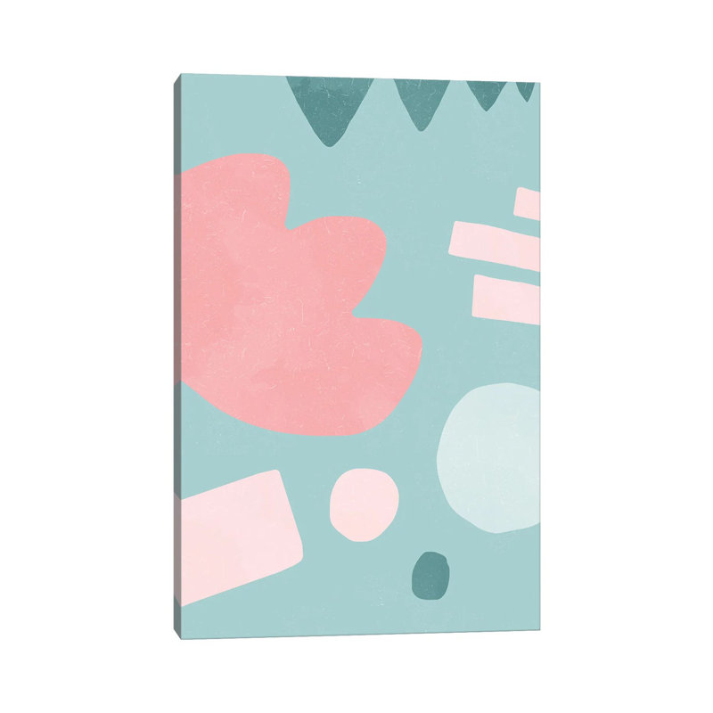 Organic Shapes Matisse Pop Pink by Ninola Design - Wrapped Canvas Painting, 20.32 cm H x 30.48 cm W