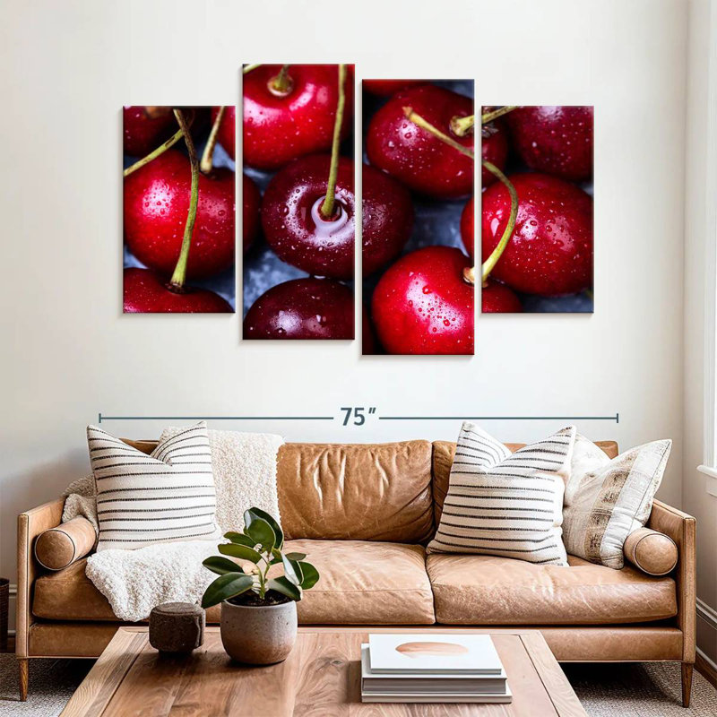Yarlin Ripe Red Cherries, 42'' H x 68'' W