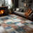 Abstract Geometric Blocks Area Rug-262690352