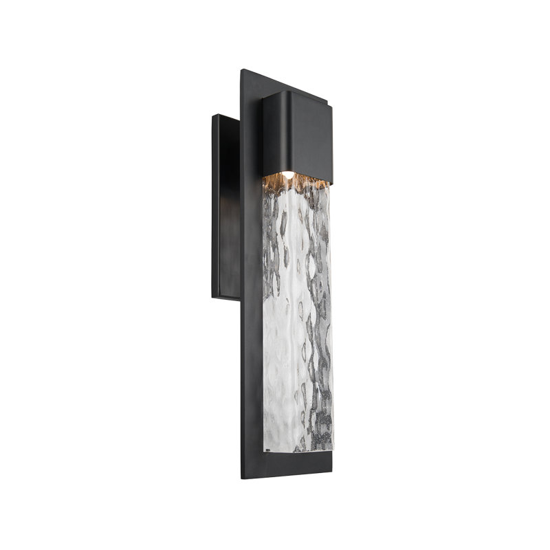 Applique murale d'extérieur à DEL intégrée à 1 ampoule Mist, Noir, H 25 po x l 7,5 po x P 6,5 po