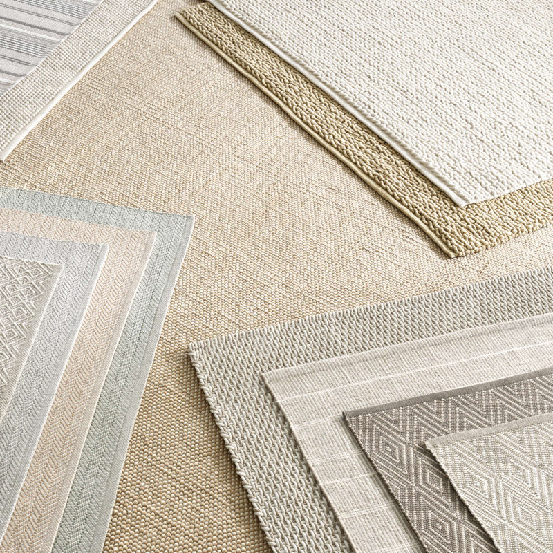 Samson Grey Handwoven Indoor/Outdoor Rug, Rectangle 6' x 9'
