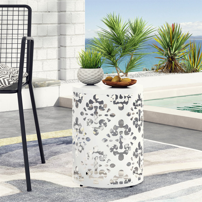 Durable Outdoor Metal Side Table with Exquisite Design for Versatile Use