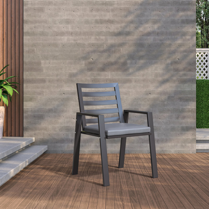 Ensemble de 2 fauteuils de patio Letendre, Ensemble de 2, Noir