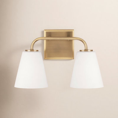 Crete 2 Light Frosted Dimmable Vanity Light