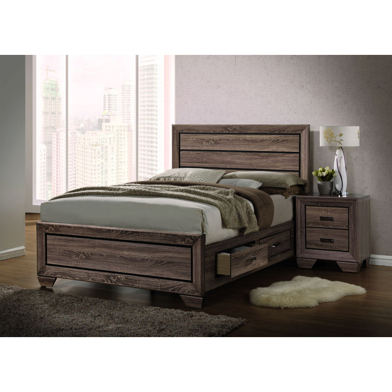 Ensemble de chambre à coucher en bois massif Zuri