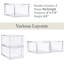 Ensemble de 2 bacs de rangement empilables en plastique transparent