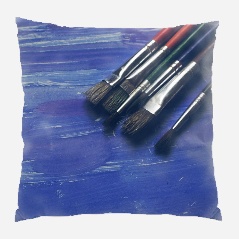 Coussin décoratif art Raymonde, Intérieur, Microsuède