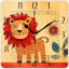 Horloge murale décorative horloges carrées silencieuses de 10 pouces pour la cuisine du salon, tête de lion