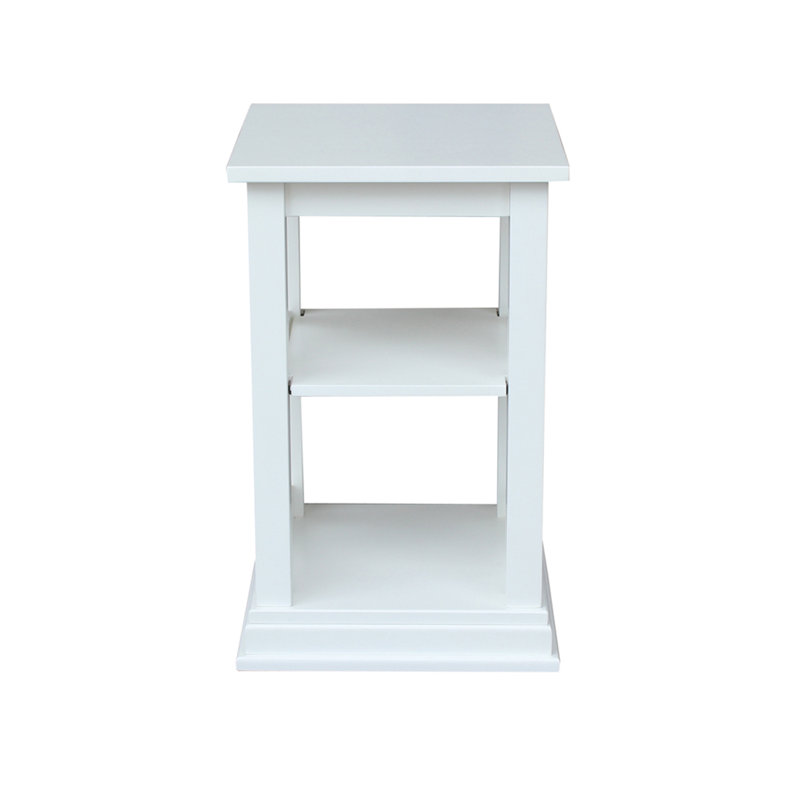 Rossitano Solid Wood End Table, White