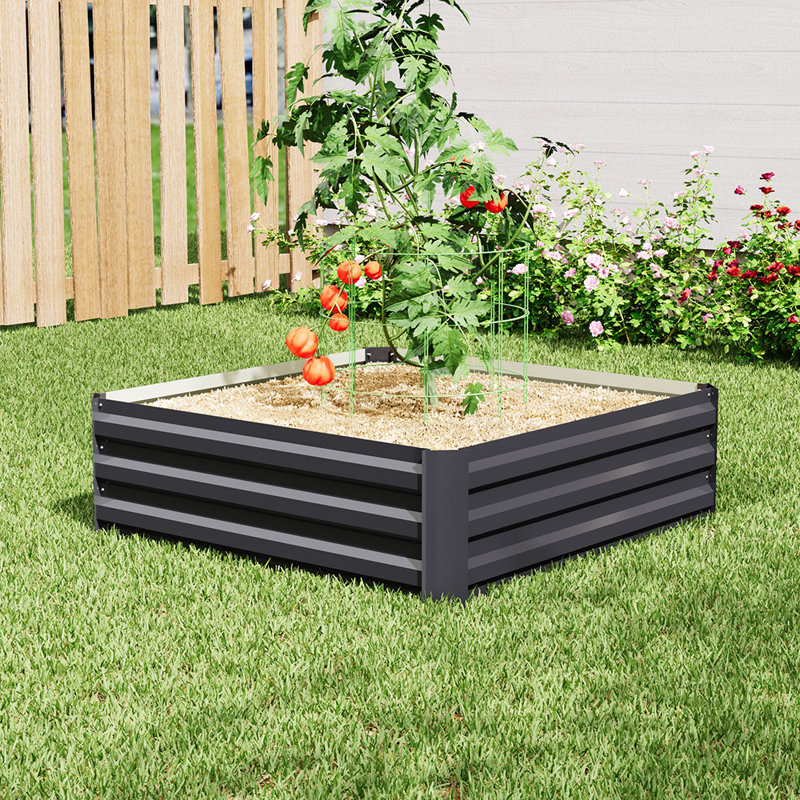 Anil Raised Planter Box: Stop Soil Compaction & Easy Setup, Black