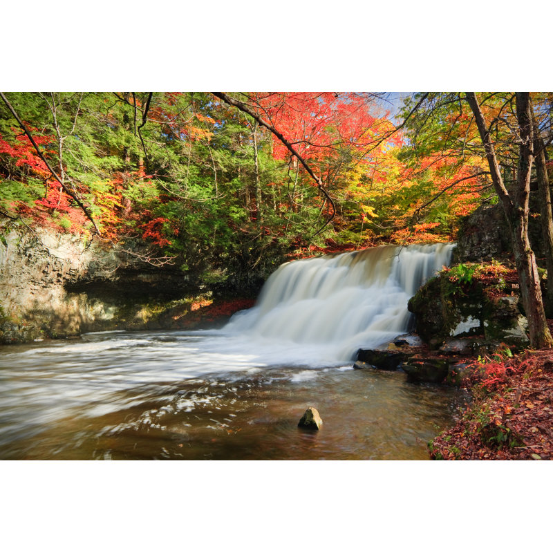Wadsworth Waterfall 1 Piece Wrapped Canvas Wall Art, 20cm H x 30cm W x 3.8cm D